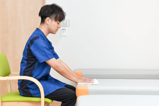 肩のストレッチ始め